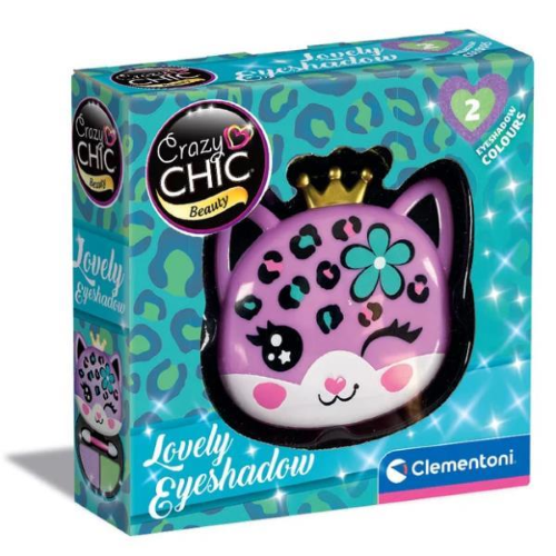 CLEMENTONI CRAZY CHIC LOVELY EYESHADOW MINI TROUSE LEOPARDO SET COSMETICI OMBRETTI ANALLERGICI